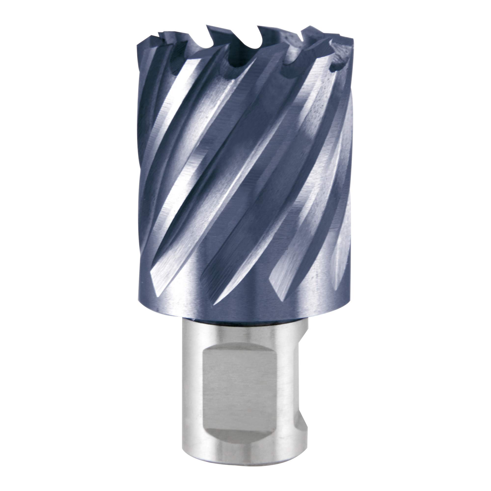 Ruko HSS Core Drill Bit with 3/4 inch Weldon Shank, CBN Ground, TiAlN Finish, 19.0 mm Diameter, 63.0 mm Length, R108219F