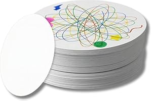 40 Pack Refill Paper for 6-Inch Spin Art Machines – Ultra-Thick 300 GSM Round Cardstock – Pre-Cut Replacement Discs & Paper