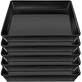LWALRS Square Plant Saucer 6inch 5 Pack, Plastic Plant Saucers, Plant Water Dray Tray, 8 10 12 14 16 18 20 Inch Garden Planters for for Pots Base Indoors and Outdoors Plants（6 inch Black）