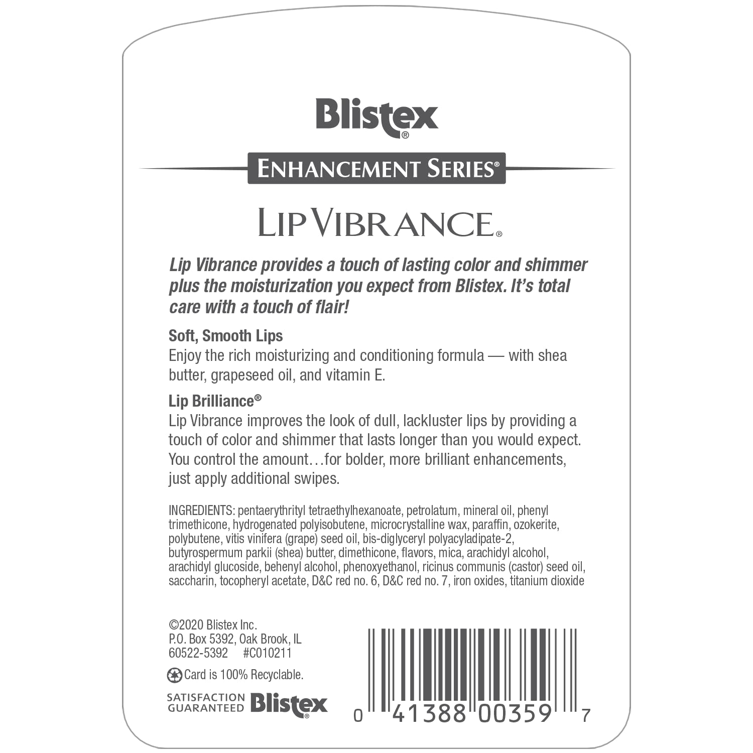 Blistex Lip Vibrance, Lip Protectant 0.13 oz (Pack of 2)