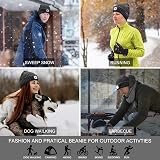 COTOP LED Beanie Hat USB Rechargeable 4 LED Headlamp Winter Knitted Black view 6
