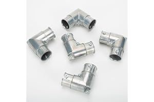 AXISCULPT 1 inch EMT Conduit Fittings Inside Corner Pull Elbow Zinc die-cast EMT to EMT 90 Degree Coupling Detachable Cover Set Screw(6PCS)