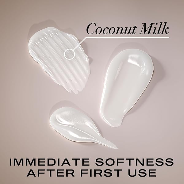 OGX NOURISHING + COCONUT MILK CONDITIONER, HYDRATING & RESTORING CONDITIONER MOISTURIZES FOR SOFT HAIR AFTER THE FIRST USE, PARABENS-FREE, SULFATE-FREE SURFACTANTS, 13 FL. OZ
