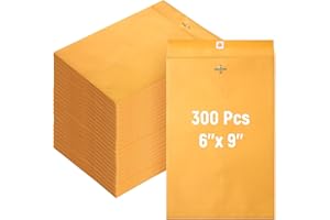 Ctosree 300 Pcs Manilla Envelopes Clasp Envelopes Bulk Brown Kraft Catalog Letter with Clasp Closure and Gummed Seal 28lb Hea