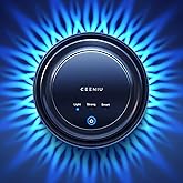 Ceeniu Smart Car air freshener, 2025 Ultra Wide Angle Ultrasonic Mist with Blue Aurora Car freshener, Magnetic Design, Auto On/Off, Powerful Built-in Battery, CF11 Ocean Scent