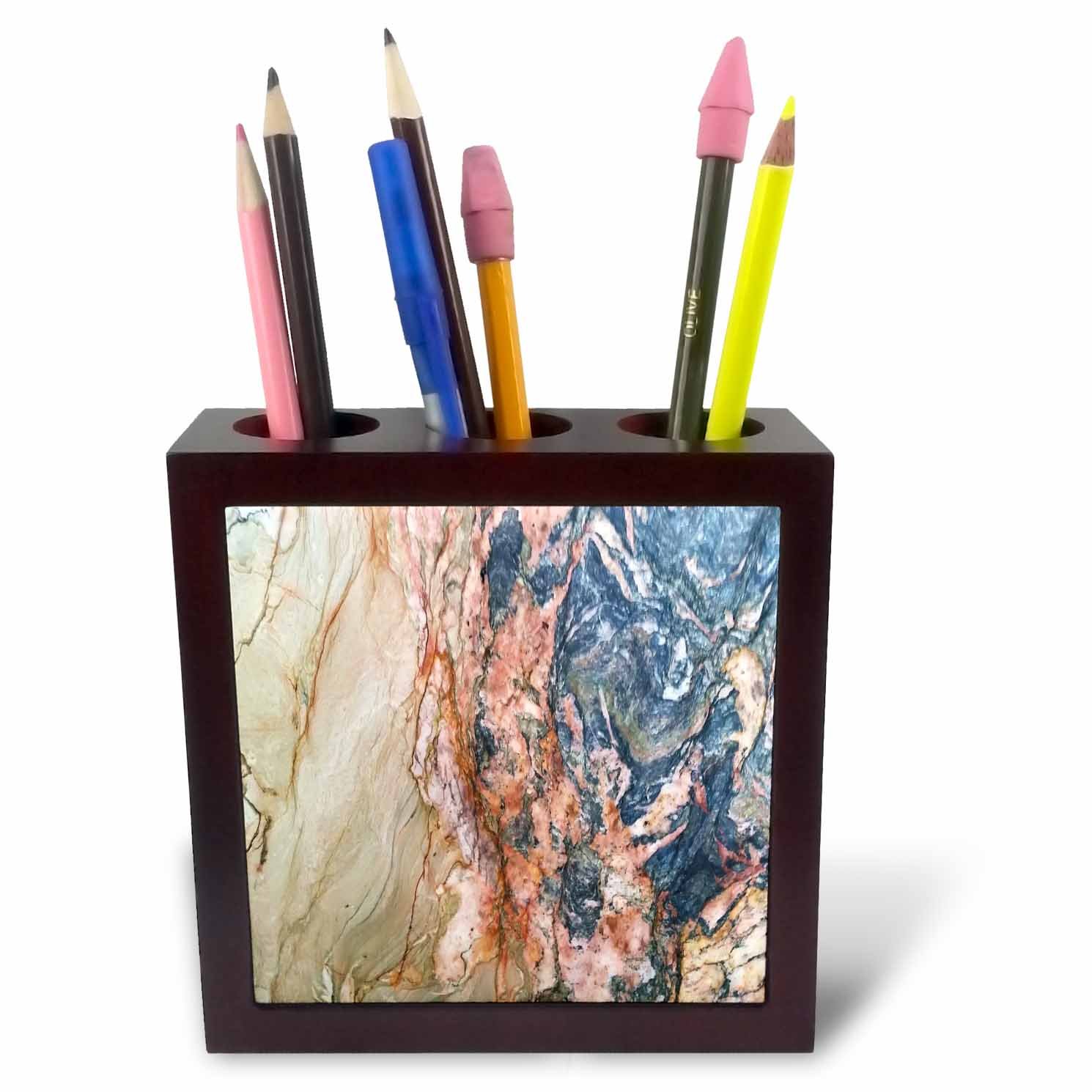 3dRose ph_252636_1 5-Inch "Image of Granite" Tile Pen Holder - Multi-Colour