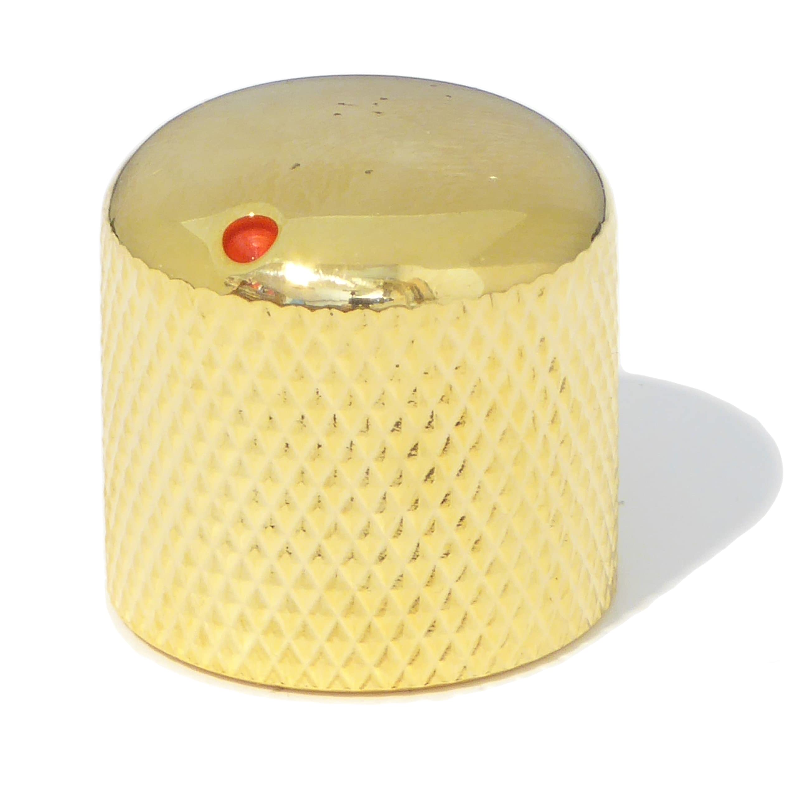 1x Guitar control knob tone or volume in gold with steel body screw fixing speed control