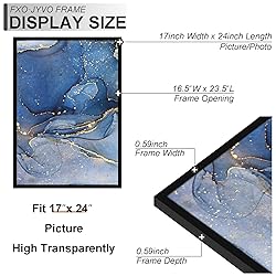Fxojyvo 17x24 Picture Frame Set of 3, Black Frame