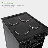 Willow WE50SSB 62L Freestanding Electric Cooker 50cm Wide Black view 5