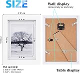 EGOFINE 7x5 Photo Frames Set of 3 White Solid Wood 4x6 Matting view 3