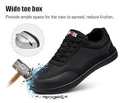 LARNMERN Steel Toe Skate Shoes Men Safety Work