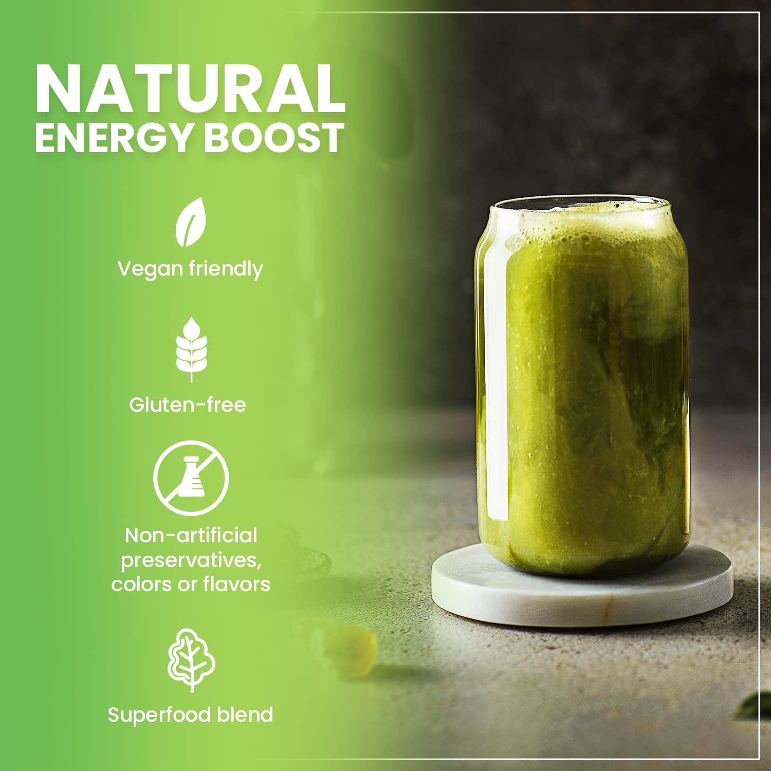 Green Barley 4 – Natural Chlorophyll - Superfood Greens and Chlorophyll Blend Powder Supplement – Nutrient Rich Organic Alfalfa, Barley Grass, Parsley & Wheat Grass Supplement, 8.5 Oz Powder