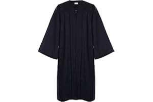 Newrara Unisex Premium Matte Graduation Gown Only