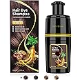 Dark Brown Hair Dye Shampoo 3 in 1, Hair Color Shampoo for Cover Grey Hair, Natural Hair Dye Shampoo with Herbal Ingredient for Men and Women (Dark Brown)