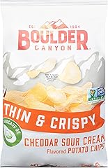 Boulder Canyon Thin & Crispy Cheddar Sour Cream Potato Chips, 6 OZ