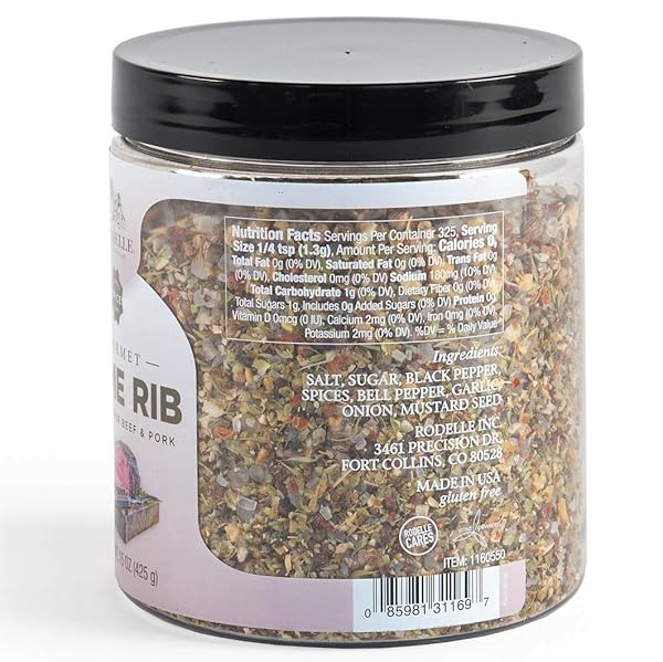 RODELLE PRIME RIB SEASONING, 15 OUNCE
