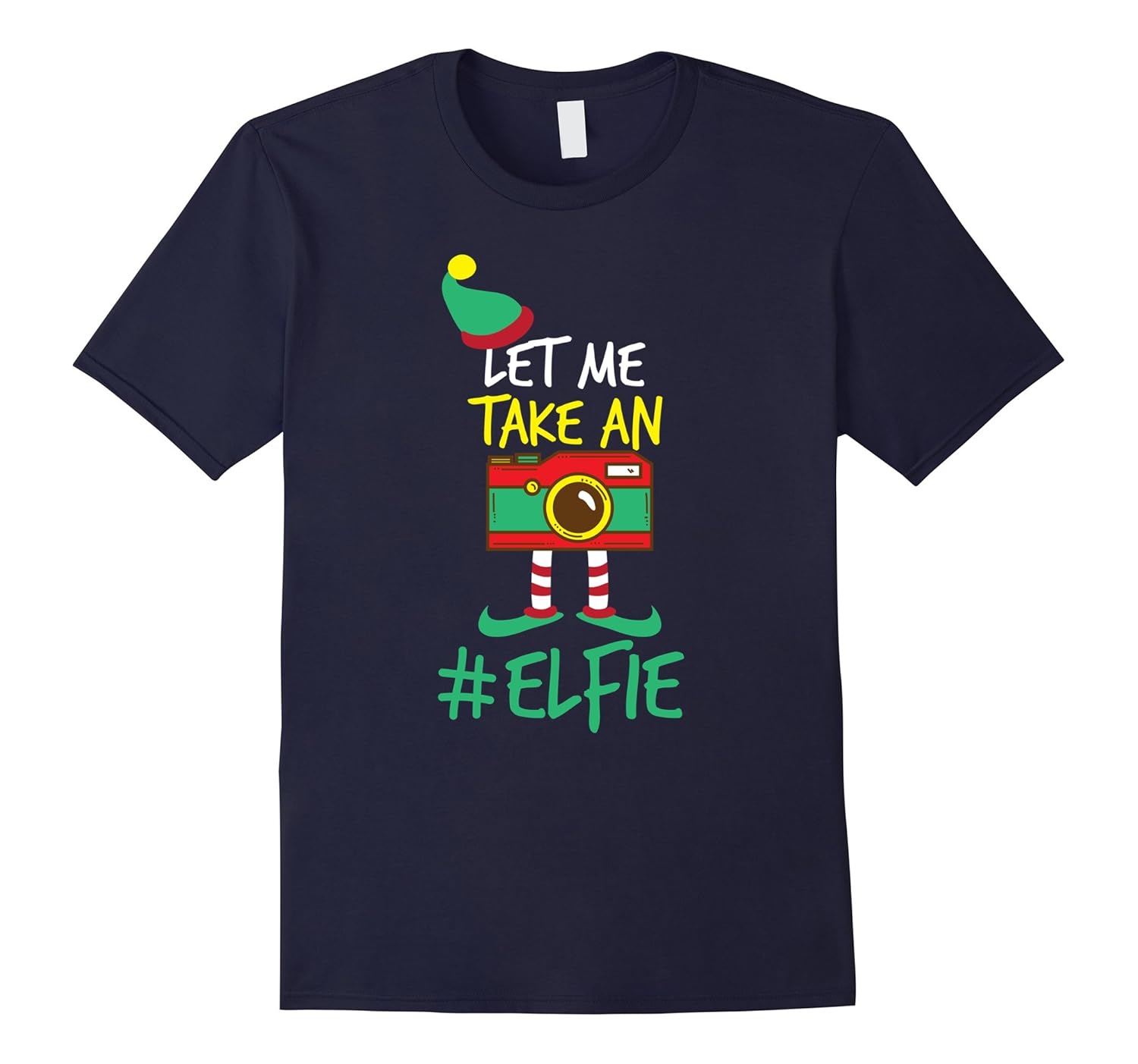 Let Me Take An #Elfie T-Shirt Funny Christmas Elf Selfie Pun-ANZ