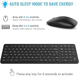 Cimetech Wireless Keyboard Mouse Set 2.4G Ergonomic Silent UK QWERTY Black view 4