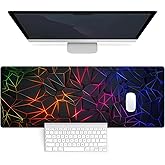 Mouse Pad - Desk Pad Extended 31.5x11.8inch Large Mousepad 3D Computer Gaming Mouse Pad Desk Mat with Stitched Edges Non-Slip Rubber Base for Office/Home