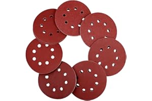 Akjwp 70PCS Sanding Discs 5 Inch 8 Holes and Loop Adhesive Sanding Discs Sandpaper for Random Orbital Sander 40/80/120/240/320/600/800 Grits…