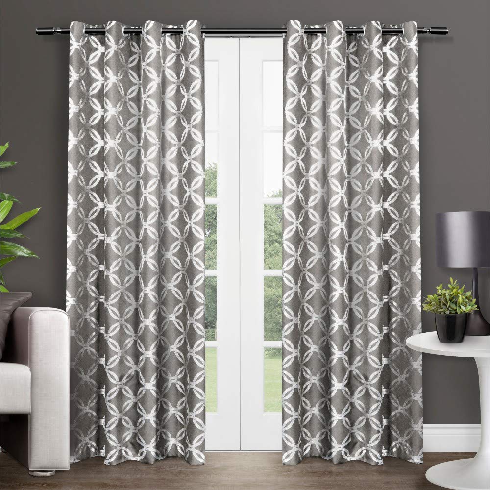 Exclusive Home Curtains Modo Grommet Top Panel Pair, Black Pearl, 54x84, 2 Piece — image 1