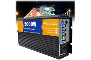 5000W Pure Sine Wave Split Phase Inverter Charger - 12V/24V/48V/60V/72V Input, 110V/120V/230V/240V AC Output, Low Frequency S
