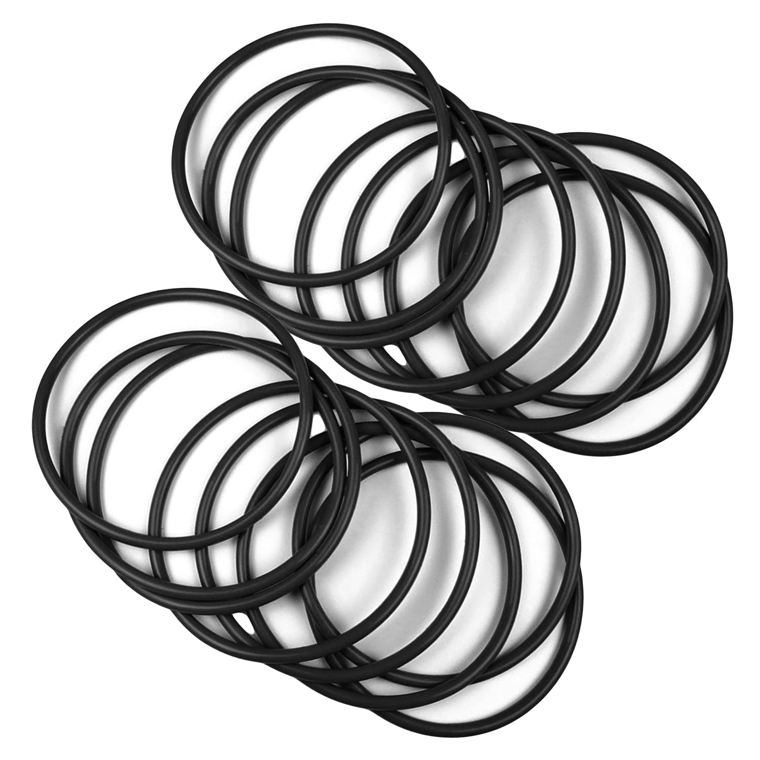 Othmro 20pcs Rubber O-Rings, Nitrile Rubber Washers Seal O Rings 46mm OD 42mm ID 2mm Width, Sealing Gasket for Plumbing, Auto Quick Repair