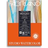 Fabriano Studio Watercolor Pad, Hot-Press, 9" x 12", 140 lb., 12 Sheets