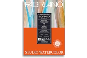 Fabriano Studio Watercolor Pad, Hot-Press, 9" x 12", 140 lb., 12 Sheets