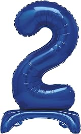 Unique Blue Standing Number 2 Foil Balloon 30" 76 cm Party Decor