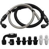 AN6 Power Steering Hose Kit for Chevy C10 LS Swap Connects GM LS Swap | Replace 1950-2000,Power steering pump hose kit for GM Type II ls swap pressure return