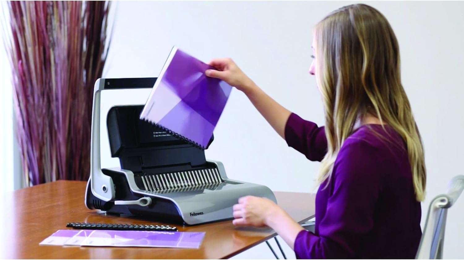Fellowes Binding Machine Quasar+ Comb Binding (5227201), Metallic Blue : Office Products
