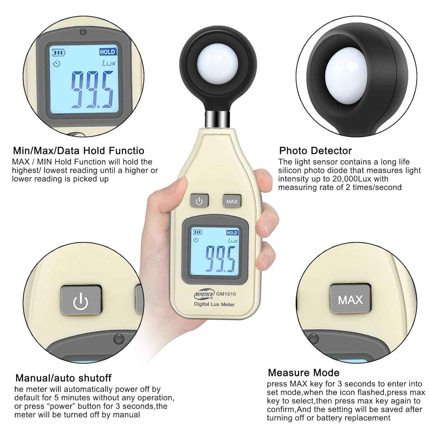 lux meter reading
