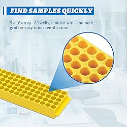CryoKing 5PCS Microcentrifuge Tube Rack, Vial Racks