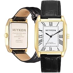 Miykon Vintage Watches for Men - Tank Square Gold