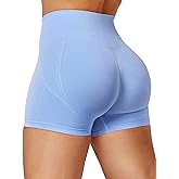 YEOREO Dora Seamless Scrunch Workout Shorts for Women High Waisted Butt Lifting Gym Yoga Biker Shorts