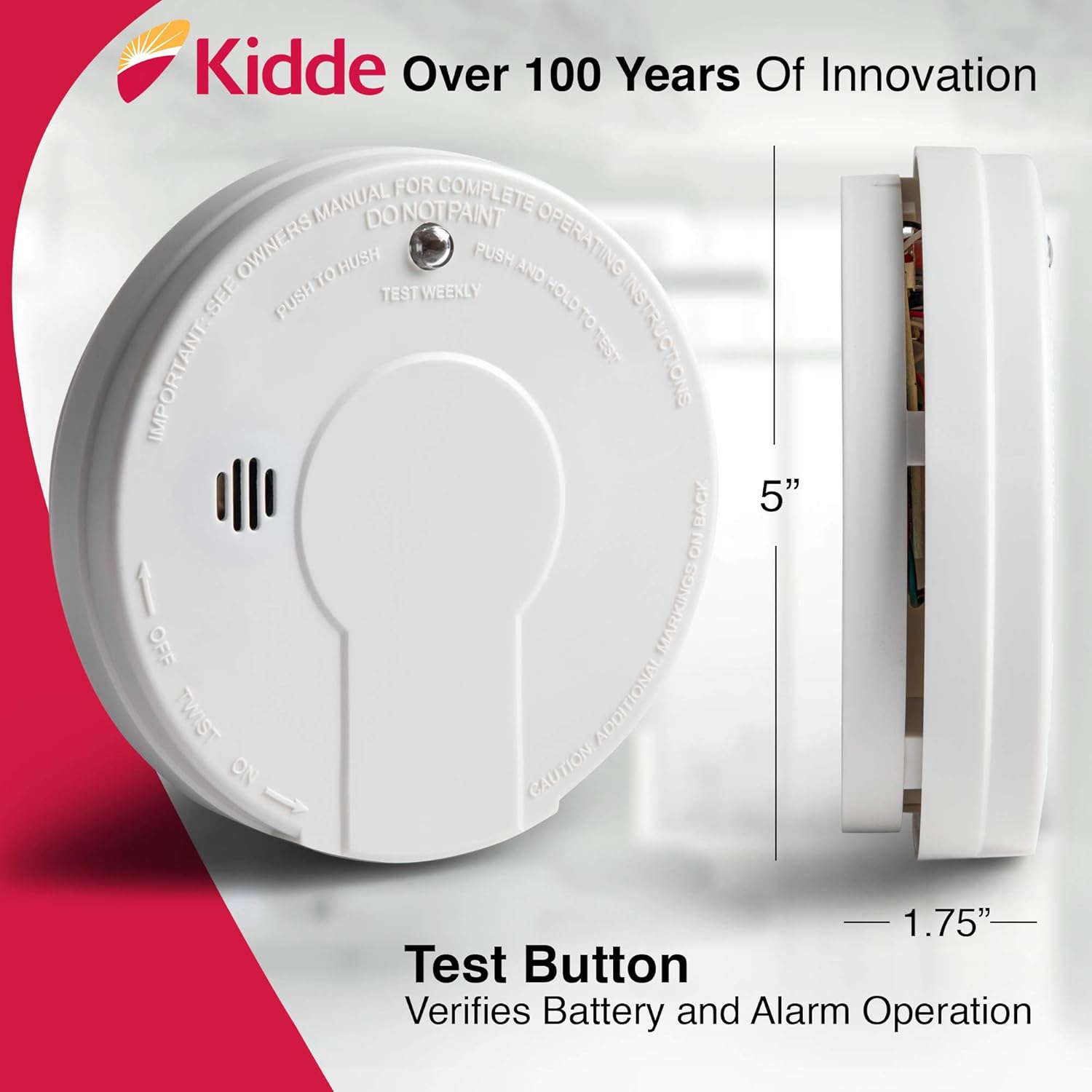 Kidde - 21026051 Smoke Detector Alarm | Battery Operated | Model # i9050 - - 
