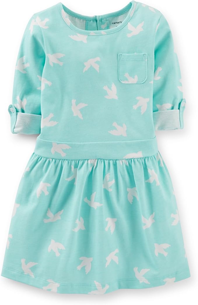 Carter's Little Girls 3/4 Sleeve Print Dress (4 Toddler