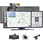 Carplay Screen for Car 11.5" Largest Wireless HD Screen for Carplay & Android Auto Car Stereo with 4K Dash Cam 1080P Backup C