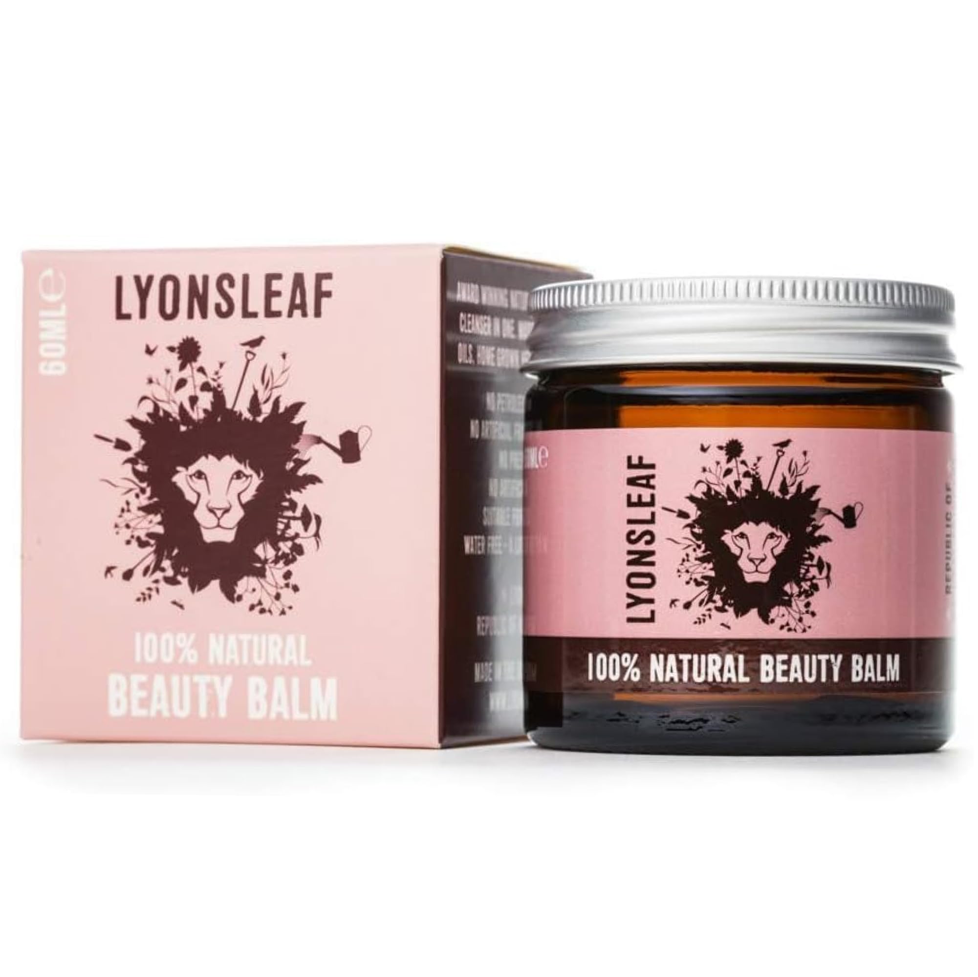 Lyonsleaf 100% Natural Beauty Balm - Balm Cleanser and Moisturiser in one - Hot Cloth Cleanser - Oil Cleansing Method 60mls (Essential oils)