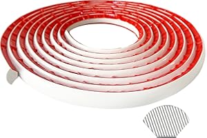 Gaahing Flexible Quarter Round Molding Trim, 16.4 Ft Caulk and Trim Strips for Floors, Countertops and More, Peel and Stick Self-Adhesive, White
