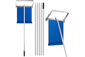 VIVOHOME 20.8ft Long Snow Roof Rake Removal Aluminium Tool with Wheels and Adjustable Extended Handle, Lightweight Shovel Scr