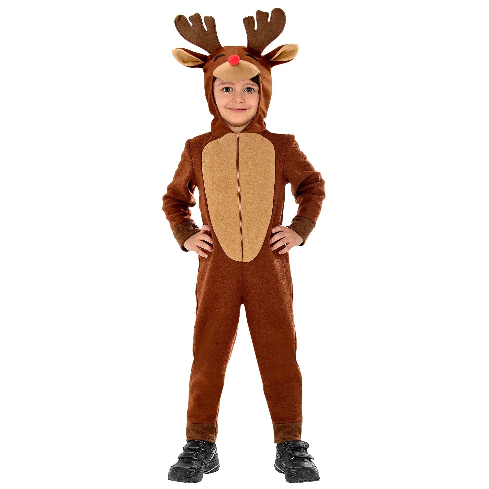 W WIDMANN MILANO Party Fashion - Reindeer Costume for Boys, Christmas, Animals, Arctic Circle, Carnival, Theme Parties, Size 116 cm / 4-5 Years