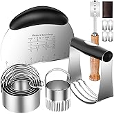 Pastry Cutter, Biscuit Cutter, Dough Scraper, Bread Lame, Stainless Steel Pastry Blender Set, Dough Cutter Biscuit Cutter Sourdough Bread Scoring Tool Dough Blender Tools & Pastry Utensils (5 Pcs/Set)