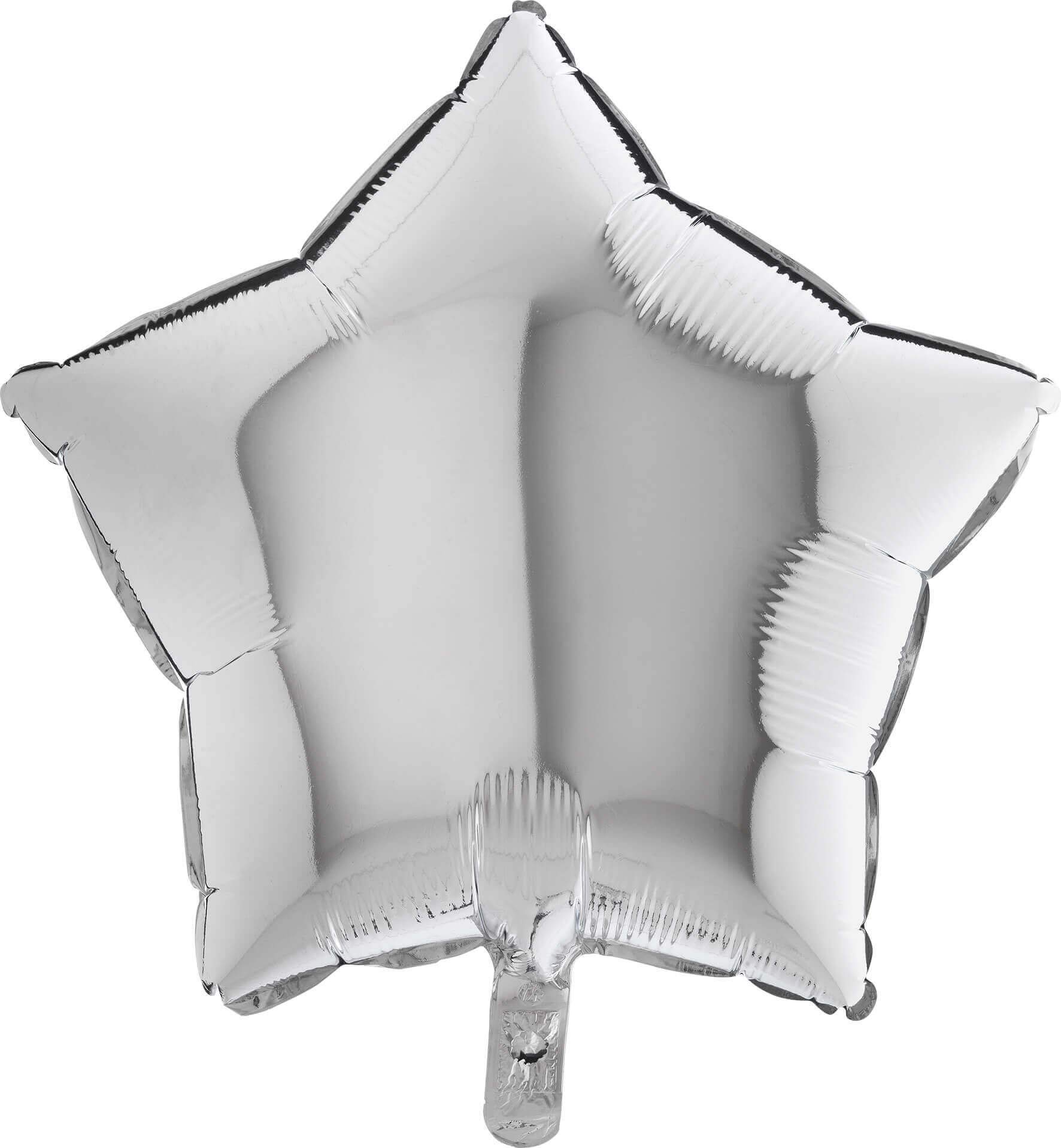 Grabo Star Shape Balloon Single Pack, Length- 18 Inch, Colour- Silver