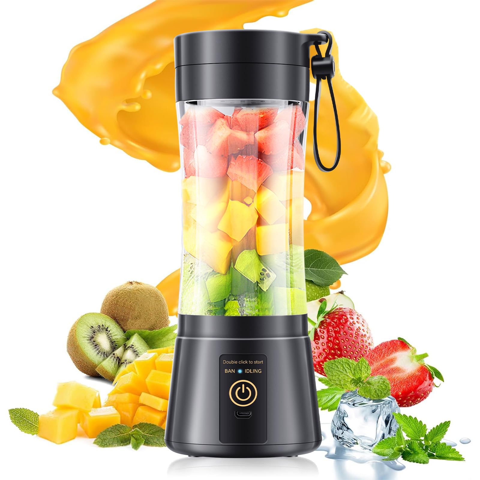 Photo 1 of *UNTESTED*
Portable Blender for Smoothies & Shakes - Personal Blender with 12Oz Traveling Cup, BAP Free, 6 Stainless Steel Blades, Freshly Squeezed for Office/Picnic/Sports