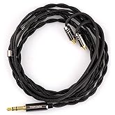 Linsoul Tripowin Zombur 4N OFC in Ear Monitor Cable, 3.5mm Plug, 1.25m | High Purity Oxygen Free Cable HiFi Wired IEM Cable, Cotton Yarn Outer Layer, for Musician Audiophile, w/o Mic, MMCX
