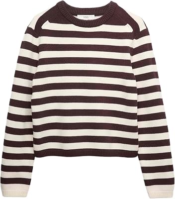 Pull Court en Coton à Rayures M
