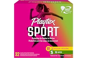 Playtex Sport Unscented Athletic Tampons Multipack Regular & Super, 32 Count