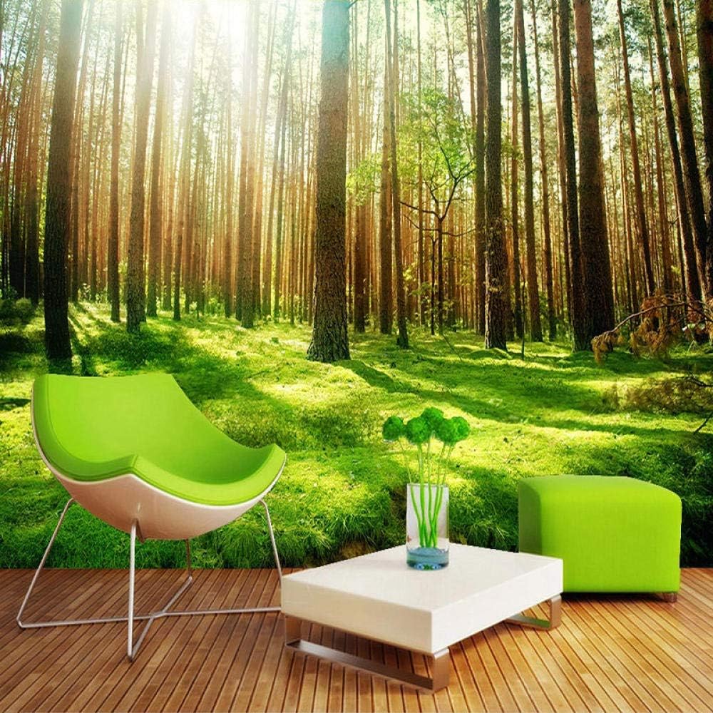 Custom Mural Green Forest Big Tree 3d Nature Landscape Waterproof Wall Painting Restaurant Living Room Bedroom Photo Wallpaper Silk Cloth 450x300cm Amazon Com